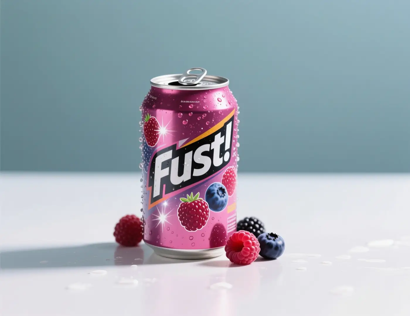 A fast beverage launch visual with clear product focus and bright campaign color accents.
