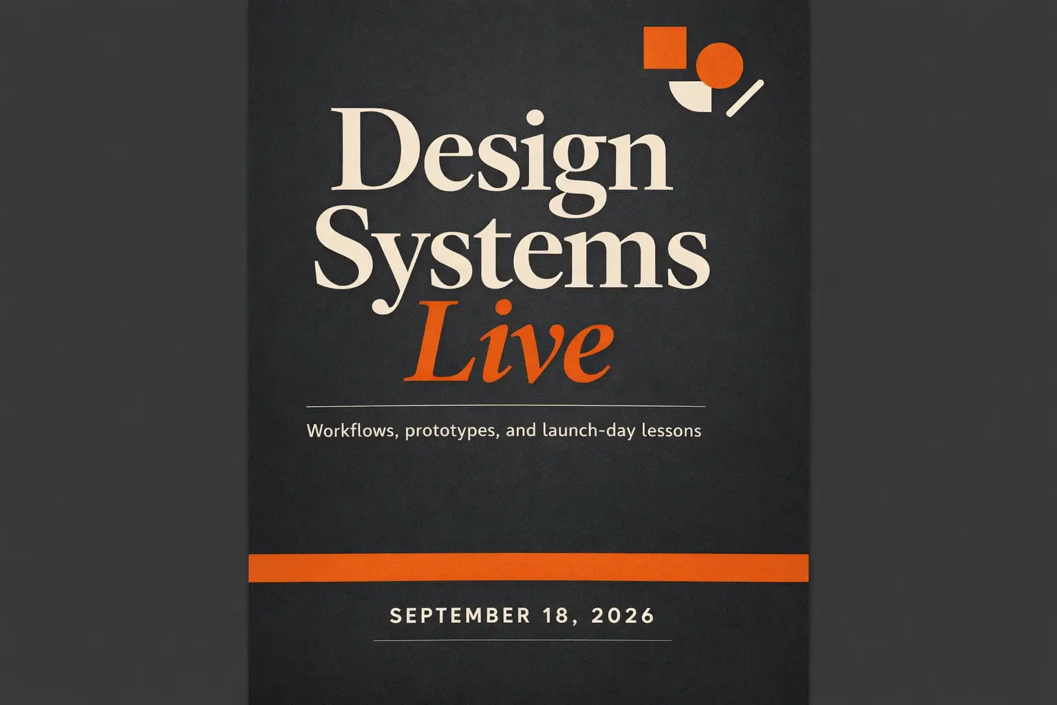 A launch poster with a bold headline and smaller supporting text laid out in a clean visual hierarchy.