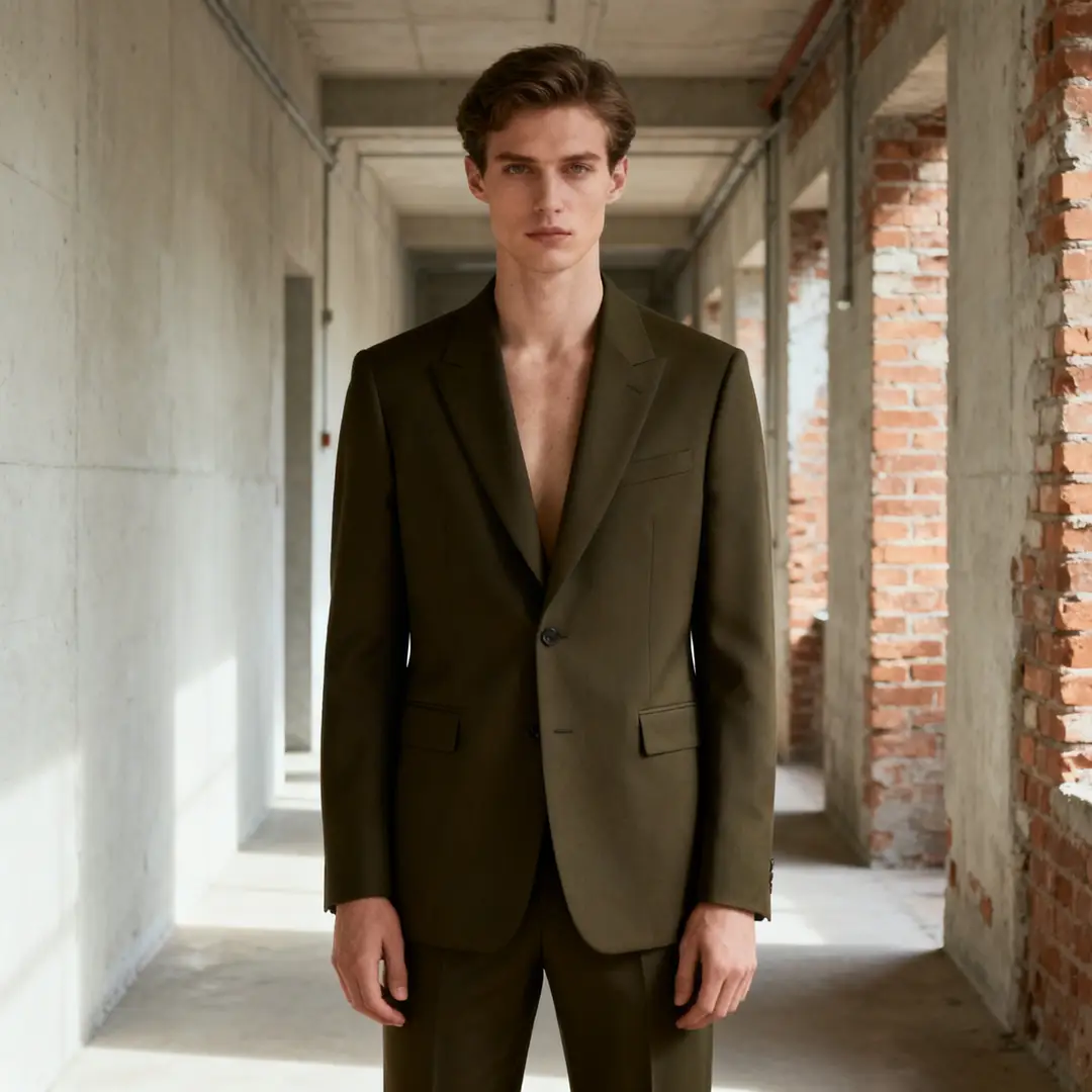 An editorial fashion frame with restrained styling and polished commercial lighting.